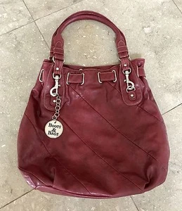 BOOTS 'N BAGS ROT LEDER HANDTASCHE - Bild 1 von 4