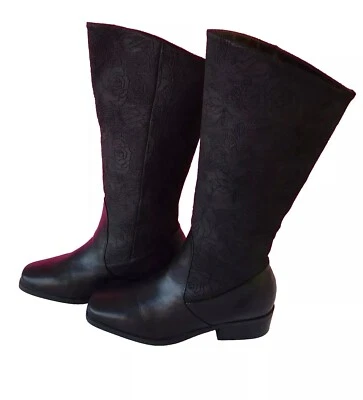 Botas Markon Suela de cuero negro estampado floral talla 7.5 (ver descripción) Foto 1 de 4