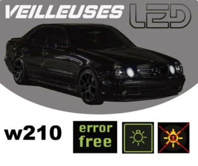 Per Mercedes Classe E w210 2 Lampadine LED Luci Posizione Anti Errore di - Immagine 1 di 4