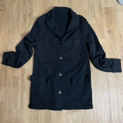 Cárdigan vintage burberry abrigo lana mujer negro talla s 6us 40EU Foto 1 de 4
