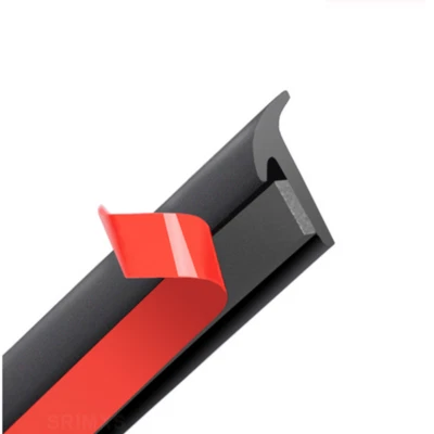 5M Black Sealed Strip Car Front Bumper Lip Body Side Skirt Rubber Protector Trim - Image 1 of 4