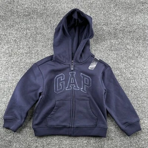 Baby Gap Sweater Toddler Boys 4Y Blue Hoodie Full Zip NEW - Picture 1 of 9