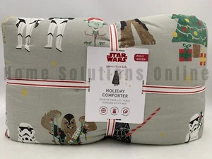 Pottery Barn Kids Star Wars Holiday Comforter Gray Full/Queen #9871D - Picture 1 of 7