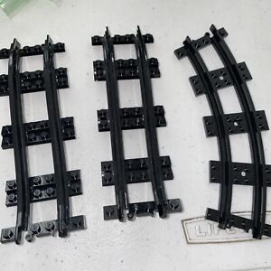 Lot Of 3 Lego Black Train Track Plastic Curve Narrow Ramp Elevation 85977 85976