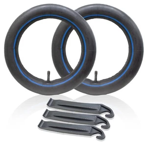 TWO INNER TUBE 16 X 1.75 - 2.125 BIKE BICYCLE RUBBER INTERIOR BMX +3 TIRE LEVERS - Picture 1 of 7