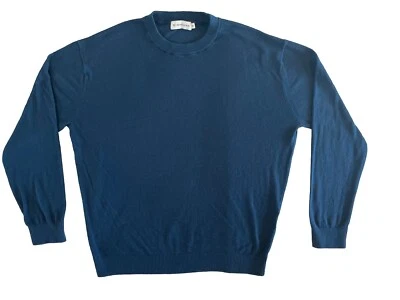 Giordano com nervuras gola redonda punhos bainha tamanho XL azul mangas compridas - Imagem 1 de 4