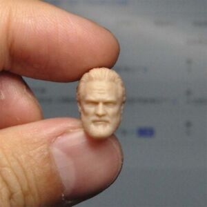 1:18 Unpainted Kevin Flynn Jeff Bridges Head Sculpt Fit 4'' Soldier Figure Body 