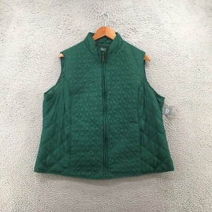 Relativity Vest Coat Mens 2X Plus Sleeveless Quilted Full Zip Casual Green NEW - Picture 1 of 18