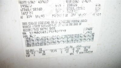 Used Washer Fluid Reservoir fits: 2002 Ford Excursion  Grade A - Изображение 1 из 4