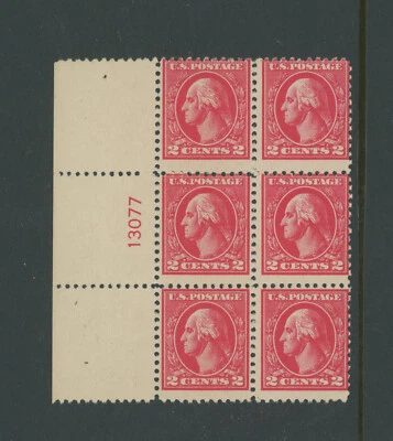 USA Scott # 528B Type 7 Plate Block of 6 Fine OG MNH NH US Stamps $800 - Image 1 of 2