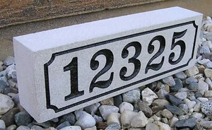 ECHTER INDIANA KALKSTEIN Adressstein Markierung alleinstehend oder mit Ziegel installieren - Bild 1 von 7