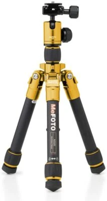 MeFOTO DayTrip Compact Tripod Kit with 2 Section Aluminium Legs - Yellow - Image 1 of 4