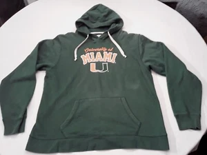 University of Miami Hurricanes Hoodie XLarge Green Pullover College League - Picture 1 of 13