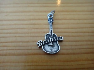25x14mm Guitar says Branson in Missouri Sterling Silver Charm - Picture 1 of 6