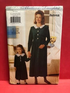 Butterick Pattern MOTHER & DAUGHTER DRESS Sz 2-6X & 6-18 Misses Girls Modest - Picture 1 of 2