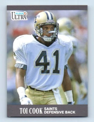 1991 Ultra Toi Cook Rookie New Orleans Saints #206 - Image 1 of 2