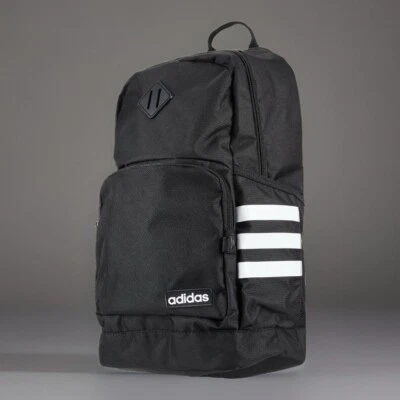 Adidas Classics 3S 4 Backpack - Black With White Stripes **NEW** - Image 1 of 4