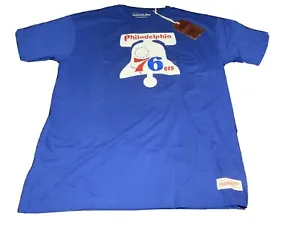 Philadelphia 76ers Shirt Blue Men’s Mitchell & Ness Medium(A003) - Picture 1 of 5