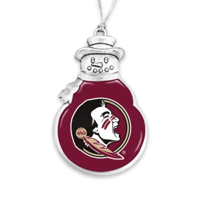 57470 Florida State Seminoles FSU Snowman Christmas Ornament - Image 1 of 2