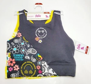 Justice Oh So Soft Girls 2 Pk. Sports Bra 32 Always Good Vibes & Daisy NWT - Picture 1 of 8