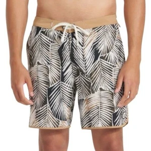 Vuori Cruise Wheat Frond 8” Leaf Print Boardshorts Badehose Herren 33 - Bild 1 von 13