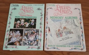 SET BESTEHEND AUS 2 Precious Moments Bügelbild Transfers Freizeit Kunst Weihnachten, Erinnerungsalbum - Bild 1 von 8