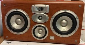 JBL LC2 STUDIO SERIES 4-WAY CENTER CHANNEL SPEAKER CHERRY WOOD WALL MOUNTABLE! - Picture 1 of 14