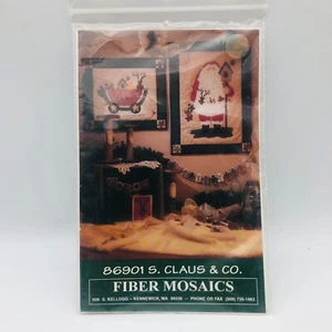 S. Claus & Co 86901 Apron Santa Watermelon Cart Fiber Mosaics Wall Quilt Pattern - Picture 1 of 5
