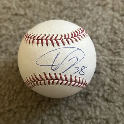 Auténtico Béisbol Indios Sin Bateador OML Firmado por UBALDO JIMENEZ Rockies Foto 1 de 4