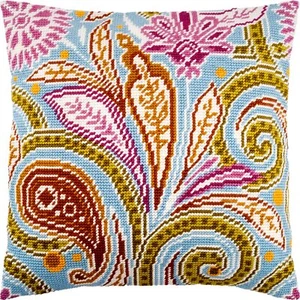 Hágalo usted mismo Kit de almohada de punta de aguja/tapiz "Batik" 16x16 in / 40x40 cm - Imagen 1 de 5