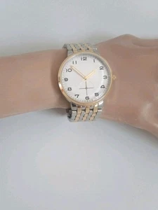 Mens dress watch Large classic style face Two toned band GF/6057TT Working watch - Bild 1 von 12