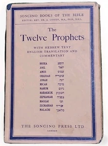 The Soncino Books of the Bible: The Twelve Prophets (1969) Hardcover D/J 7th Imp - Foto 1 di 4
