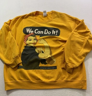 Sudadera De Colección We Can Do It Rosie the Riveter Gildan Mezcla Pesada Talla Grande Foto 1 de 4