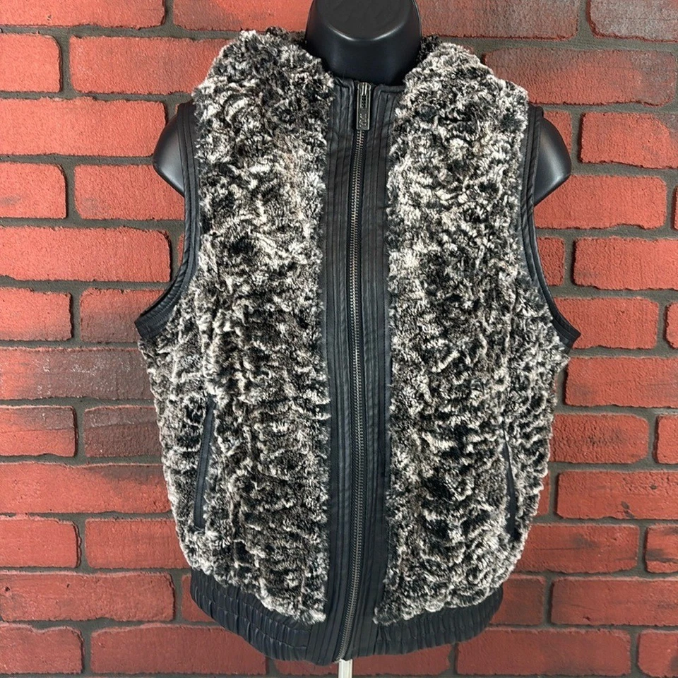 Abrigo con capucha YMI para mujer mediano de piel sintética sin mangas - acogedor, lujoso, Y2K, ropa de calle Foto 1 de 4