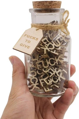 fuc k jar（5oz）Gift Jar,Fuc ks to Give,Fuc k Wooden Cutout Letter Piece Bad...  Foto 1 de 4