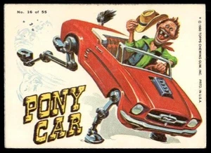 1980 Topps Weird Wheels #16 Pony Car VG/EX Condition - Picture 1 of 2