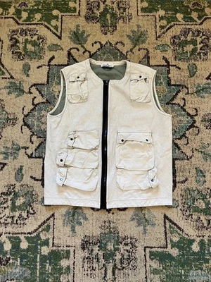 Stone Island Tela Placcata Tactical Vest Gilet Green Grey Size Large  - Image 1 of 4