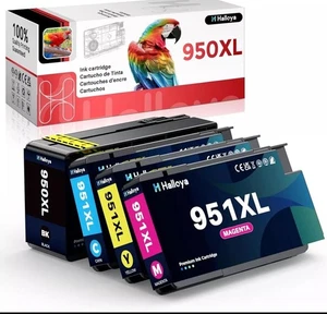 950XL & 951XL kompatible Tintenpatronen - für HP - Schwarz & Farbe - 4er Pack - Bild 1 von 5