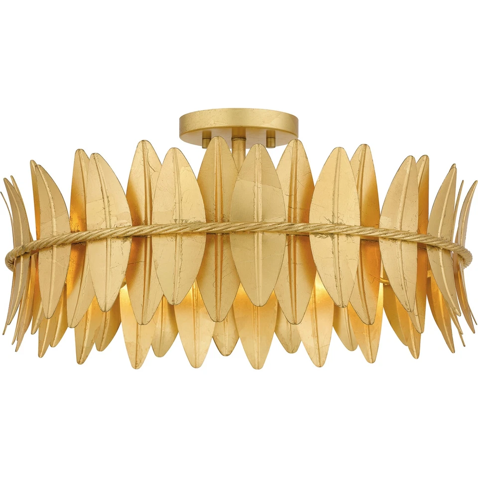 Quoizel Liza 4 Light Semi-Flush Mount Gold Leaf - LIZ1720GFL