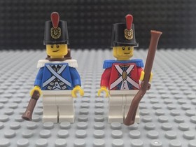 Imperial Soldier 6239 6243 Red Coat & Blue Coat Imperial LEGO&reg; Minifigs Lot Of 2