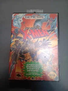 X Men Sega Genesis Case & Manual + Poster ONLY. (NO GAME) - Picture 1 of 4