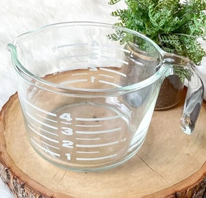 Vintage weißer Buchstabe Pyrex großes Glas 4 Tassen 1 Quart 32 Unzen Corning USA selten - Bild 1 von 4