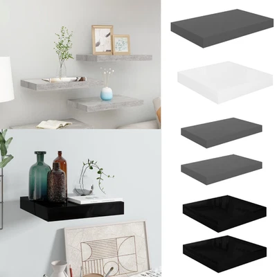 1/2/4x Schweberegal Wandboard Hängeregal MDF Wandregal Bücherregal Freischwebend - Bild 1 von 4