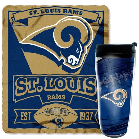 NFL - Saint Louis Rams Mug And Snug Throw Blanket 50x60 Set NEW Cover