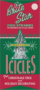 Brite Star Icicles Tinsel,Polyvinyl Chloride, 2000 Strand, Silver, Count - Picture 1 of 12
