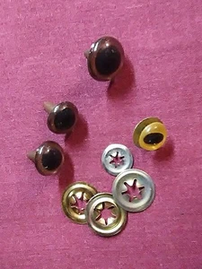 Mixed Lot of Cat and Teddy Bear EYES ~ Snap-on Plastic  - Picture 1 of 1