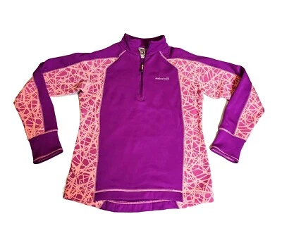 Camisa atlética feminina Avalanche rosa dois tons manga longa quarto de zíper tamanho grande - Imagem 1 de 4