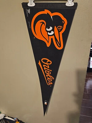 BALTIMORE ORIOLES  RETRO 12X30 VINTAGE BASEBALL MLB  FELT PENNANT  10/3/24 - Image 1 of 2