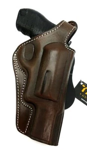 Right Hand Brown Leather Thumb Break PADDLE Holster TAURUS JUDGE 4510 2.5" CYL - Picture 1 of 4