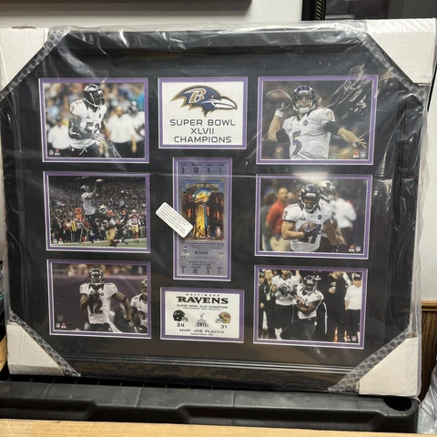NEW 23x27 Baltimore Ravens  Super Bowl XLVII  Framed Plaque Fanatics LE Cover
